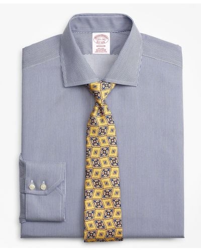 Brooks Brothers Regent Regular-fit Dress Shirt, Non-iron Stripe - Blue
