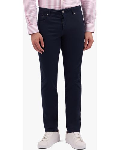 Brooks Brothers Pantalone A Cinque Tasche In Cotone Elasticizzato Blu Navy