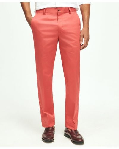 Brooks Brothers Milano Slim-fit Stretch Advantage Chino Pants - Red