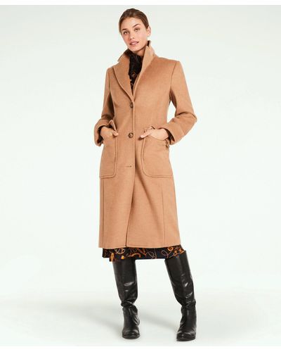 Brooks Brothers Camel Hair Polo Coat - Natural