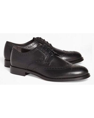 Brooks Brothers 1818 Footwear Leather Wingtips Shoes - Black