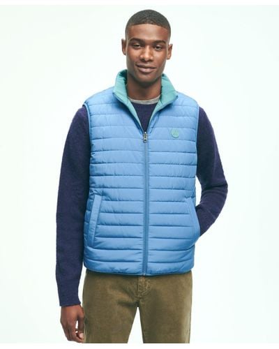 Brooks Brothers Reversible Puffer Vest - Blue