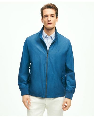 Brooks Brothers Cotton Blend Harrington Jacket - Blue