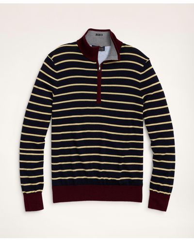 Brooks Brothers Wool Half-zip Sweater - Black