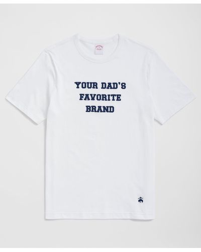 Brooks Brothers Your Dad's Favorite Brand Cotton T-shirt - White