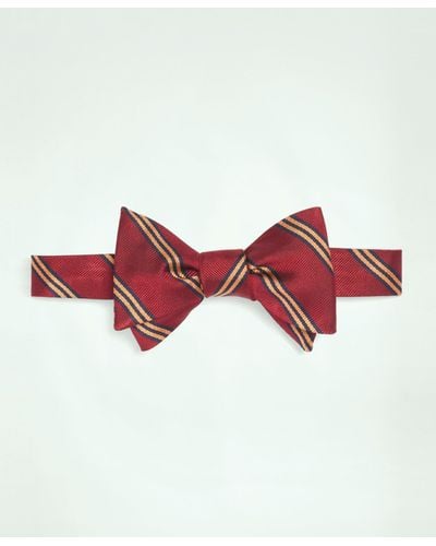 Brooks Brothers Mini Stripe Bow Tie - Red
