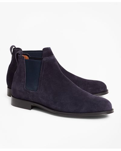 Brooks Brothers Suede Chelsea Boots - Blue