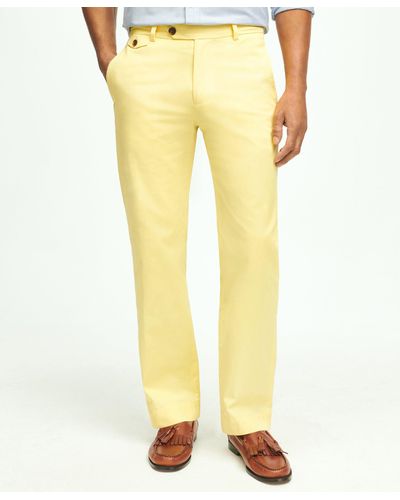 Brooks Brothers Clark Straight-fit Stretch Supima Cotton Poplin Chino Pants - Yellow