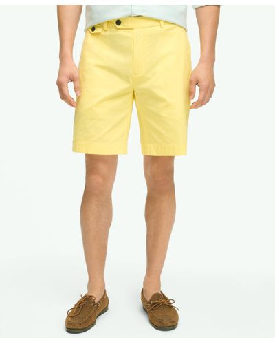 Brooks Brothers 9" Canvas Poplin Shorts In Supima Cotton - Yellow