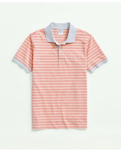 Brooks Brothers Golden Fleece Slim Fit Multi-stripe Polo Shirt - Pink