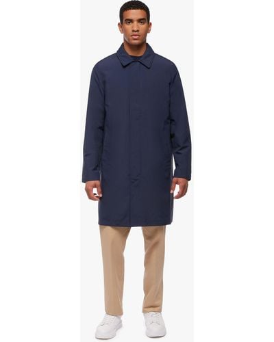 Brooks Brothers Trench Impermeabile In Ripstop - Blu