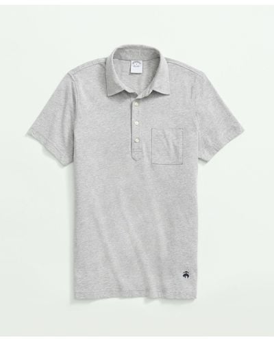 Brooks Brothers The Vintage Polo Shirt In Cotton - Gray