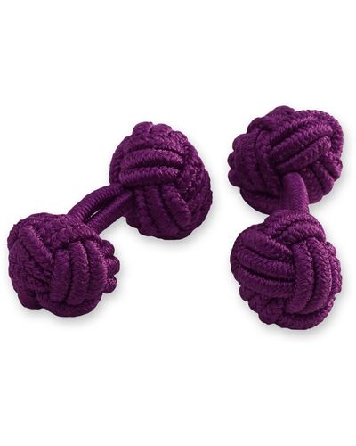 Brooks Brothers Knot Cuff Links - Purple