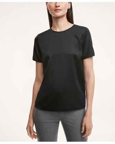 Brooks Brothers Silk T-shirt - Black