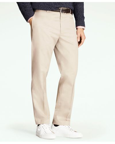 Brooks Brothers Clark Straight-fit Stretch Advantage Chino Pants - Natural