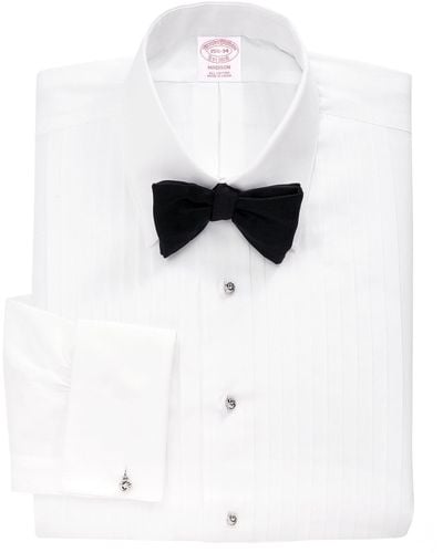Brooks Brothers Madison Fit Ten-pleat Tennis Collar Tuxedo Shirt - White