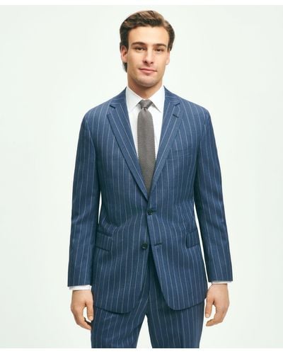 Brooks Brothers Classic Fit Pinstripe 1818 Suit - Blue