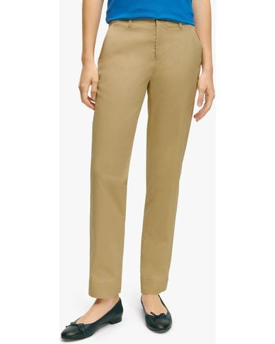 Brooks Brothers Chinohose Aus Stretch-baumwolle In Beige - Natur