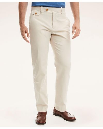 Brooks Brothers Clark Straight-fit Stretch Supima Cotton Poplin Chino Pants - Natural