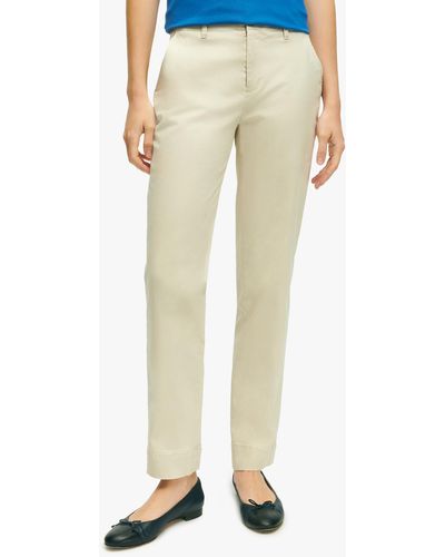 Brooks Brothers Garment Washed Stretch Cotton Chinos - Neutro