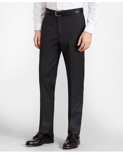 Brooks Brothers Flex Milano-fit Wool Pants - Gray