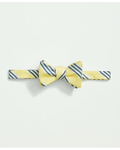Brooks Brothers Silk-cotton Triple Stripe Bow Tie - Yellow