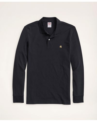 Brooks Brothers Golden Fleece Stretch Supima Long-sleeve Polo Shirt - Black