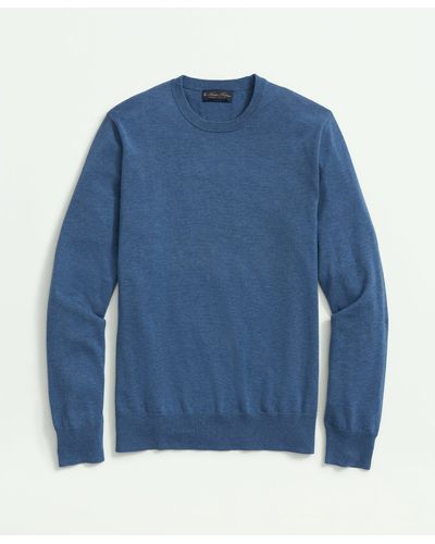 Brooks Brothers Supima Cotton Crewneck Sweater - Blue