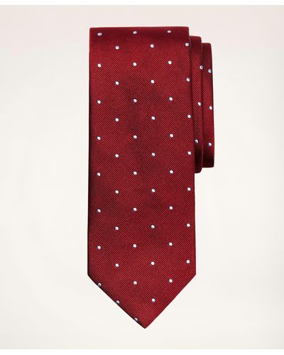 Brooks Brothers Dot Rep Tie - Red