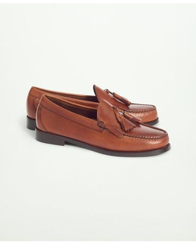 Brooks Brothers Cheever Tassel Loafer With Kiltie - Brown