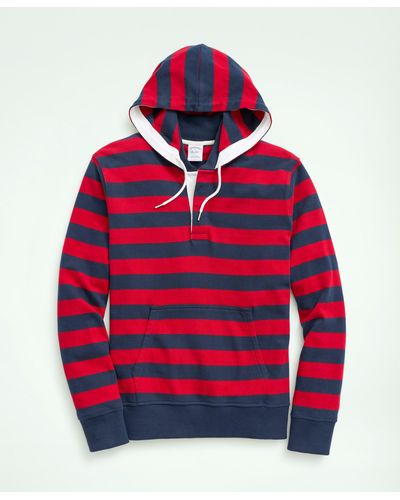Brooks Brothers Cotton Hoodie Rugby - Red