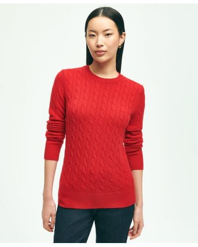 Brooks Brothers Cashmere Crewneck Sweater - Red