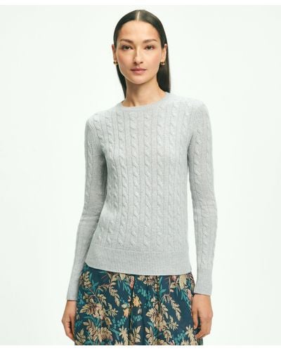 Brooks Brothers Cashmere Crewneck Sweater - Gray