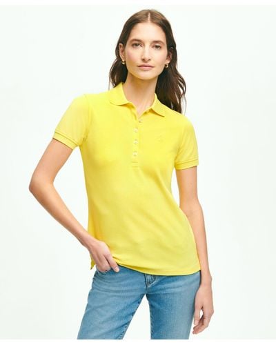 Brooks Brothers Supima Cotton Stretch Pique Polo Shirt - Yellow