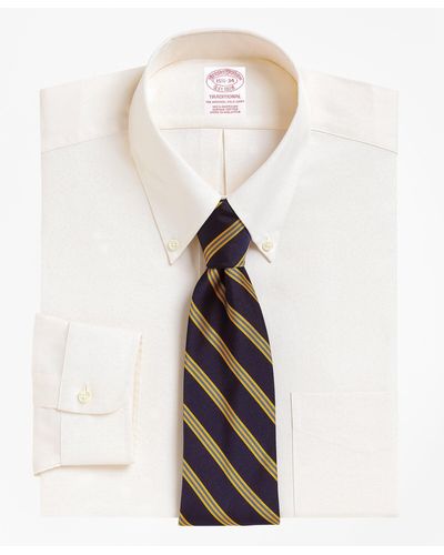 Brooks Brothers Regent Regular-fit Dress Shirt, Button-down Collar - Natural
