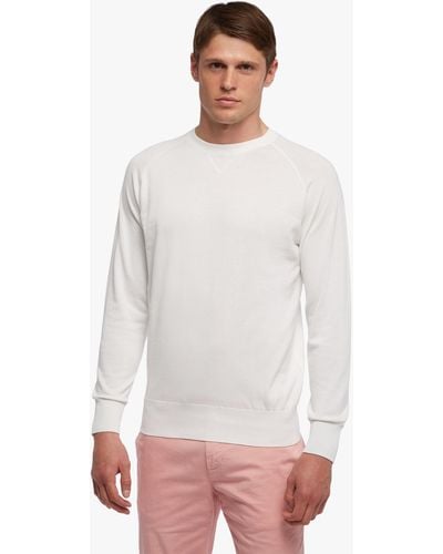 Brooks Brothers Sweatshirt aus Mak�-Baumwolle - Weiß