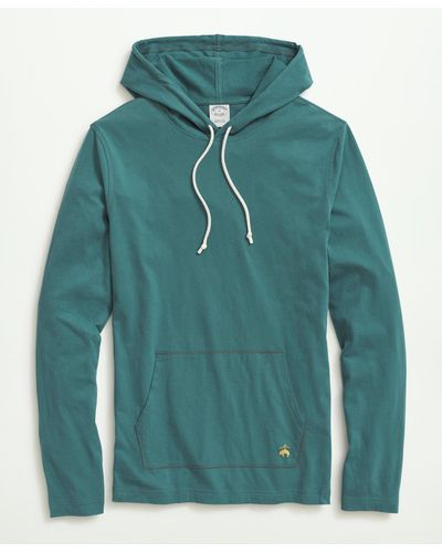 Brooks Brothers Cotton Long Sleeve T-shirt Hoodie - Green