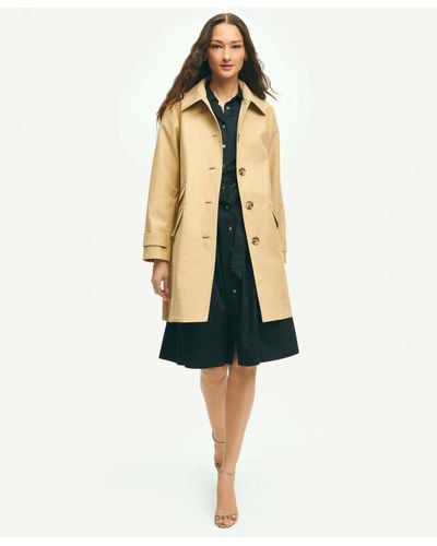 Brooks Brothers Classic Double-faced Mac Coat - White