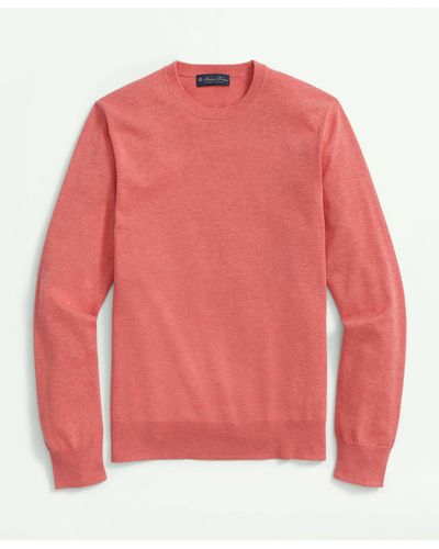 Brooks Brothers Supima Cotton Crewneck Sweater - Pink