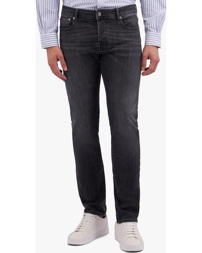 Brooks Brothers Medium-grey Stretch Cotton Jeans - Blu