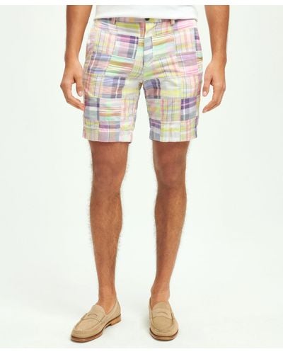 Brooks Brothers Cotton Pastel Madras Shorts - Multicolor