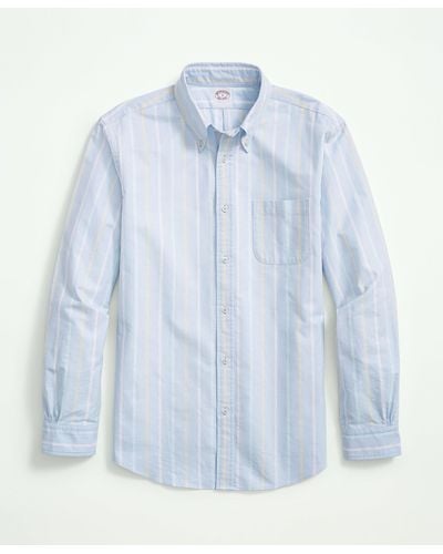 Brooks Brothers Original Polo Button-down Oxford Shirt In Archive Stripe - Blue