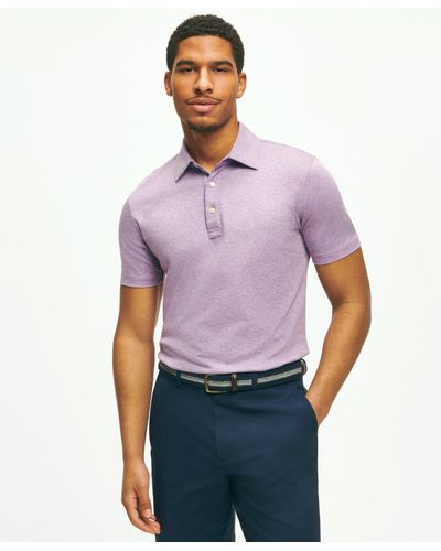 Brooks Brothers Performance Series Supima Cotton Jersey Polo Shirt - Purple