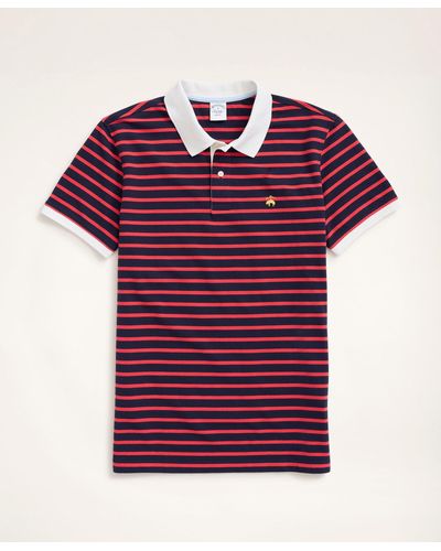 Brooks Brothers Golden Fleece Slim Fit Multi-stripe Polo Shirt - Red