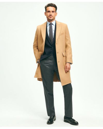 Brooks Brothers Camel Hair Polo Coat - Natural