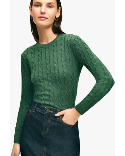 Brooks Brothers Dark Green Cotton Sweater - Verde