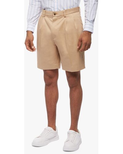 Brooks Brothers Shorts Stretch Con Pince Frontali - Neutro