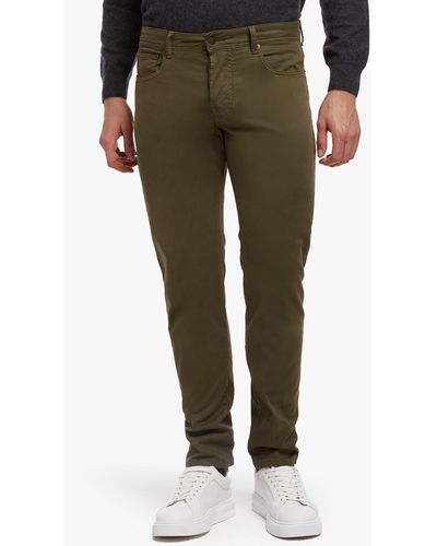 Brooks Brothers Pantalone In Cotone Elasticizzato A 5 Tasche - Verde