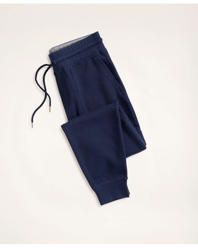 Brooks Brothers Ribbed French Terry Cargo Sweatpants - Blue