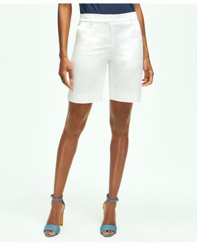 Brooks Brothers Stretch Cotton Twill Bermuda Shorts - White